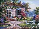 Sung Kim Famous Paintings - Spring Patio I